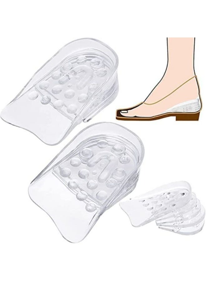 Hidden silicone insole for height increase and heel pain relief - adjustable layered design - Image 1